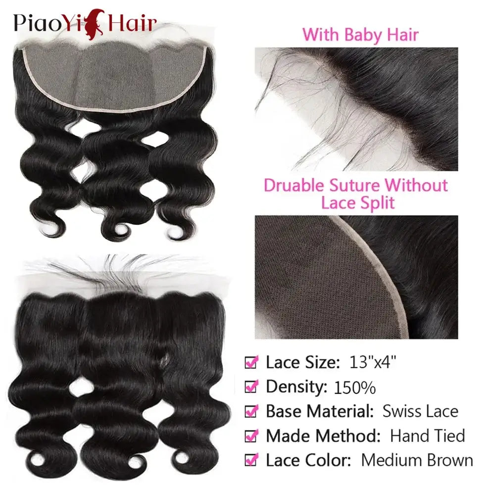 Body Wave 13x6 13X4 HD Lace Frontal Brazilian Human Hair Preplucked 4x4 5x5 Transparent Lace 2x6 Hd Lace Closure Human Hair
