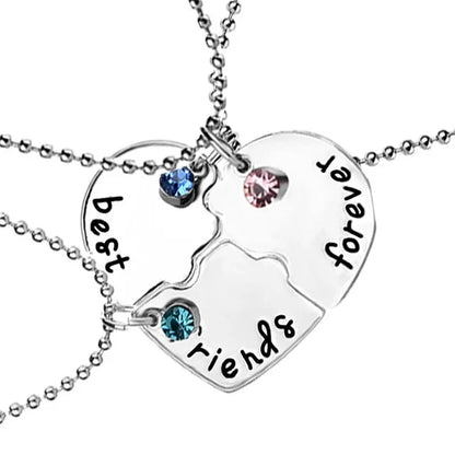 Best Friend 3/4 Piece Set Necklace BFF Necklace Female Love Friendship Pendant Choker Fashion  Men And Women Jewelry Gift 2025