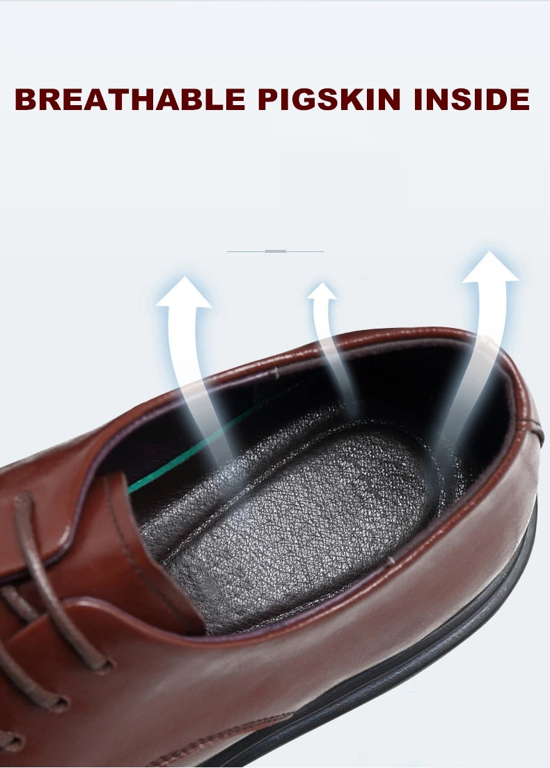 Elevator Shoes Men Dress Shoes 3/6/8 cm Men Formal Shoes Winter/Spring Classic Business Luxury Men Oxfords Footwear Suit Shoes