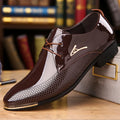 New Pointed-toe Men's Leather Shoes Shiny High-end Business Formal Shoes for Man Durable Social Shoes  All Seasons  Plus Size 48