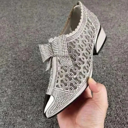 2026 New Women Shoes Exquisite Rhinestone Model Dance Shoes for Woman Fashion Hollow Out High Heels Designer Shoes Zapatos Mujer