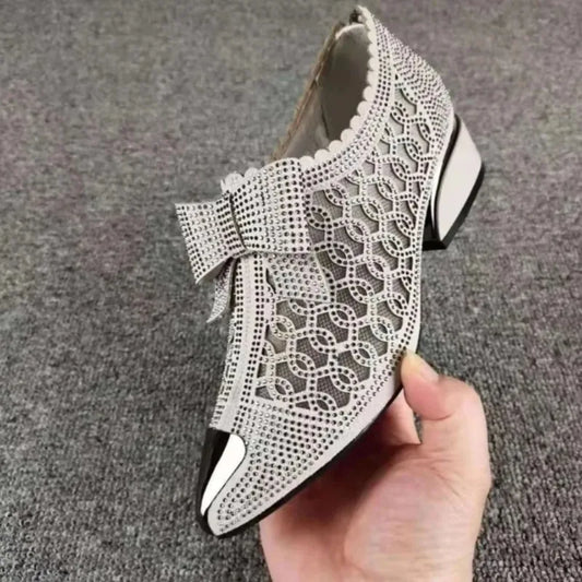 2026 New Women Shoes Exquisite Rhinestone Model Dance Shoes for Woman Fashion Hollow Out High Heels Designer Shoes Zapatos Mujer
