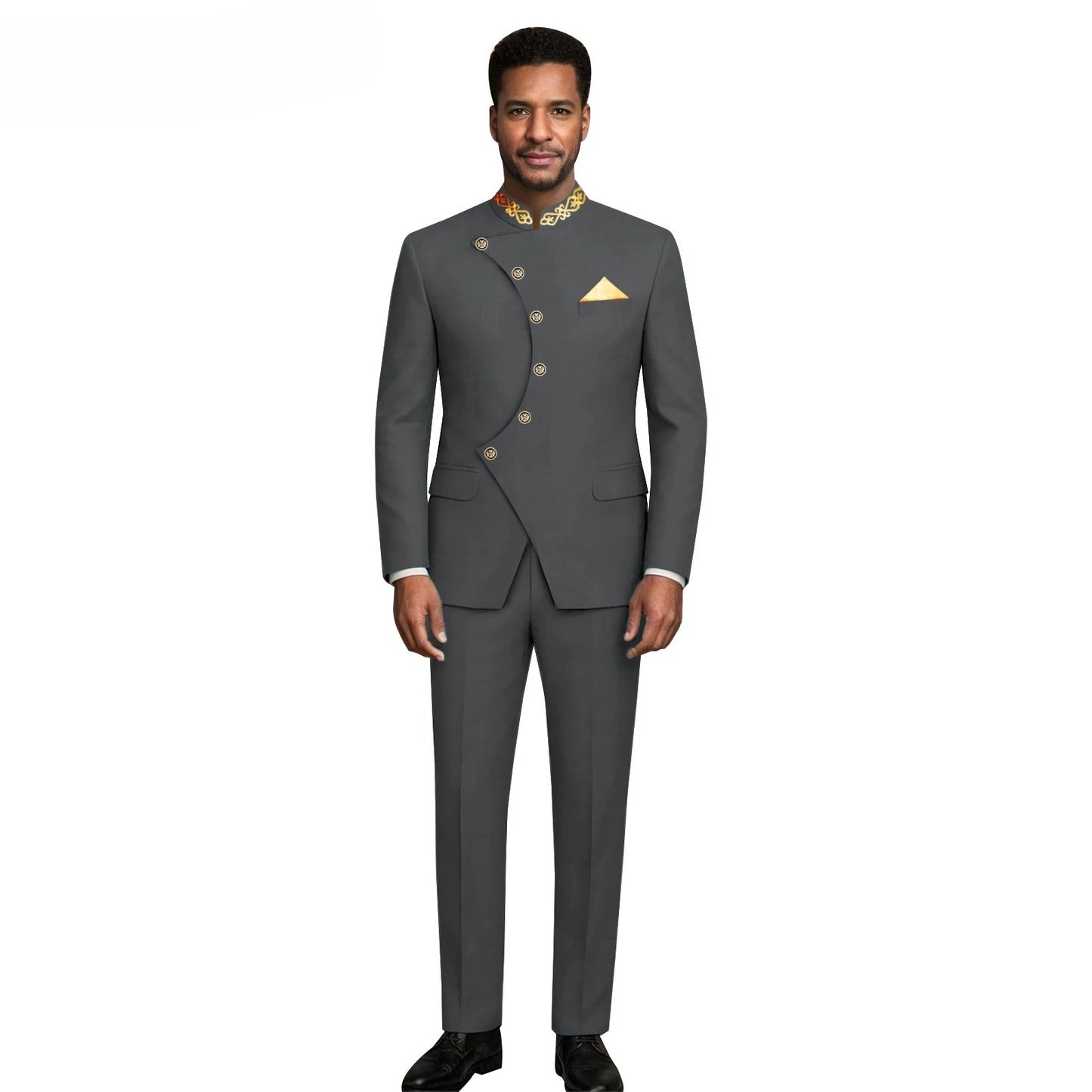 (Jacket +Pants) 2026 New Luxury Elegant Men's Suits 2 Piece Set Fashion Korean Casual Slim Fit Social Groom Wedding Tuxedo
