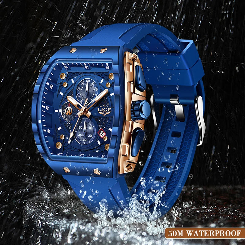 2026 LIGE Top Brand Luxury Watches Men Sport Waterproof Quartz Mens Watch Military Luminous Dive Wristwatch Male Reloj Homre