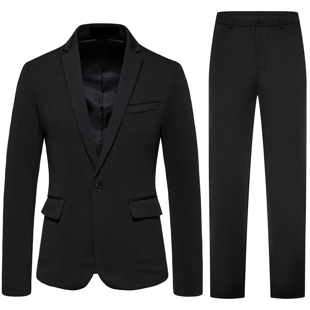 Men's 2-Piece Suit Set Fashionable Eveningwear Tuxedo Pants Ideal for Wedding Parties