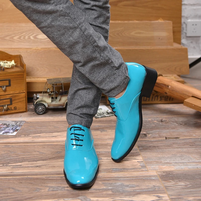 High Heel Leather Shoes Men Shoes Elevator Shoes Multicolour Male Oxfords Pointed Toe Formal Shoe for Man Luxury Wedding Party