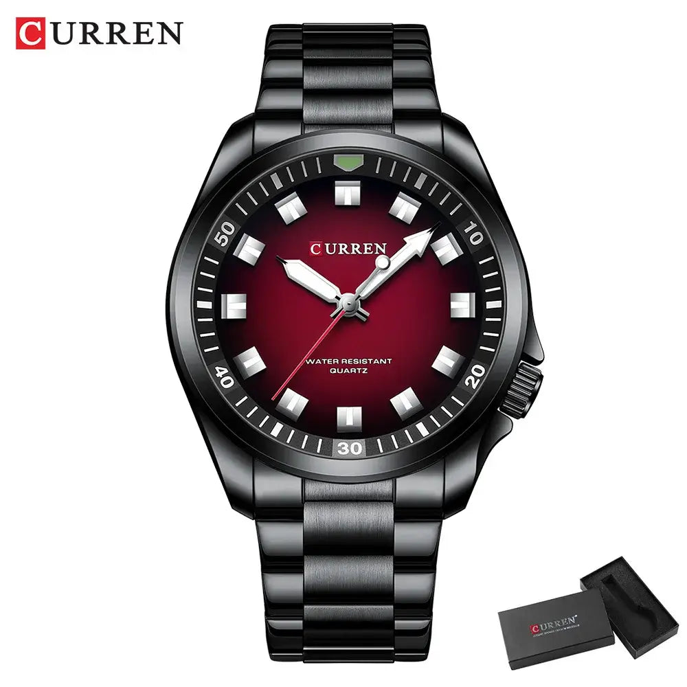 CURREN 8451 Fashion Men Watch Top Brand Luxury Waterproof Sport Mens Watches Stainless steel Automatic Date Military Wristwatch