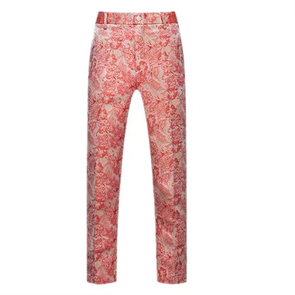 New Men Luxury Jacquard Suit Pants Fashion Wedding Party Groom Dress Trouse Large Size 6XL