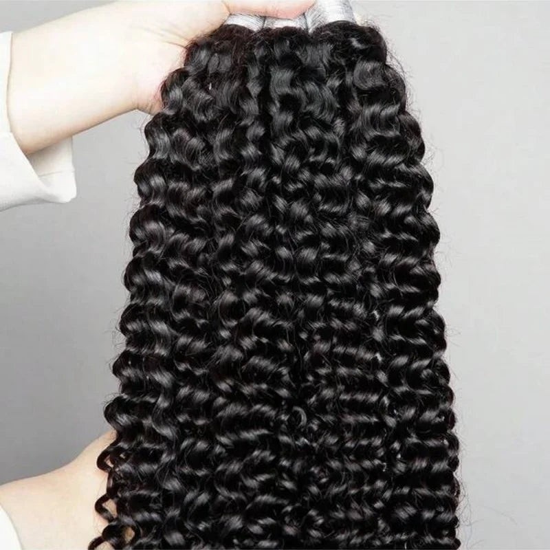 Human Braiding Hair Deep Water Wave Bulk No Weft Design 110g 1 Bulks Full Thick Bouncy Curly Bulk Hair Extensions For Braids