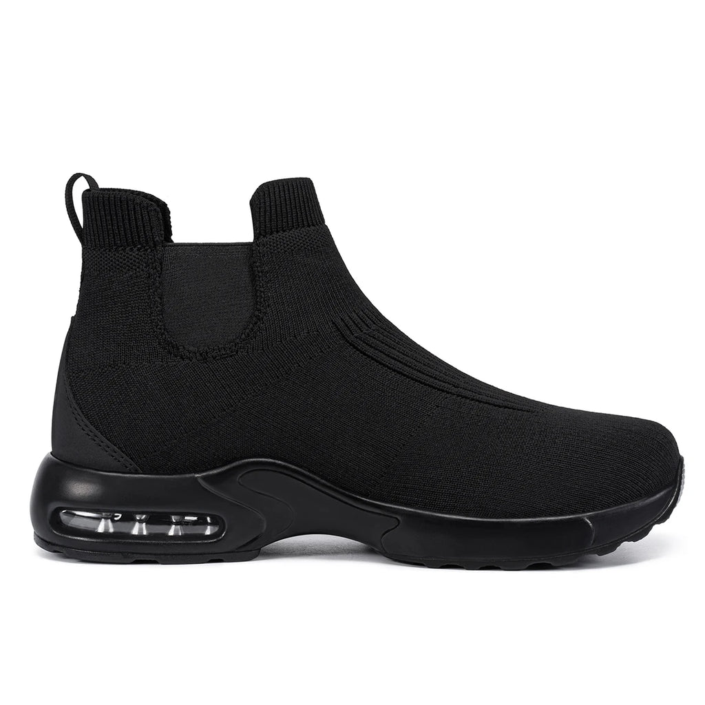 LARNMERN Steel Toe Shoes for Men Women Water Resistant Work Boots Non Slip Safety Sneakers Slip On Industrial Air Cushion Chelse