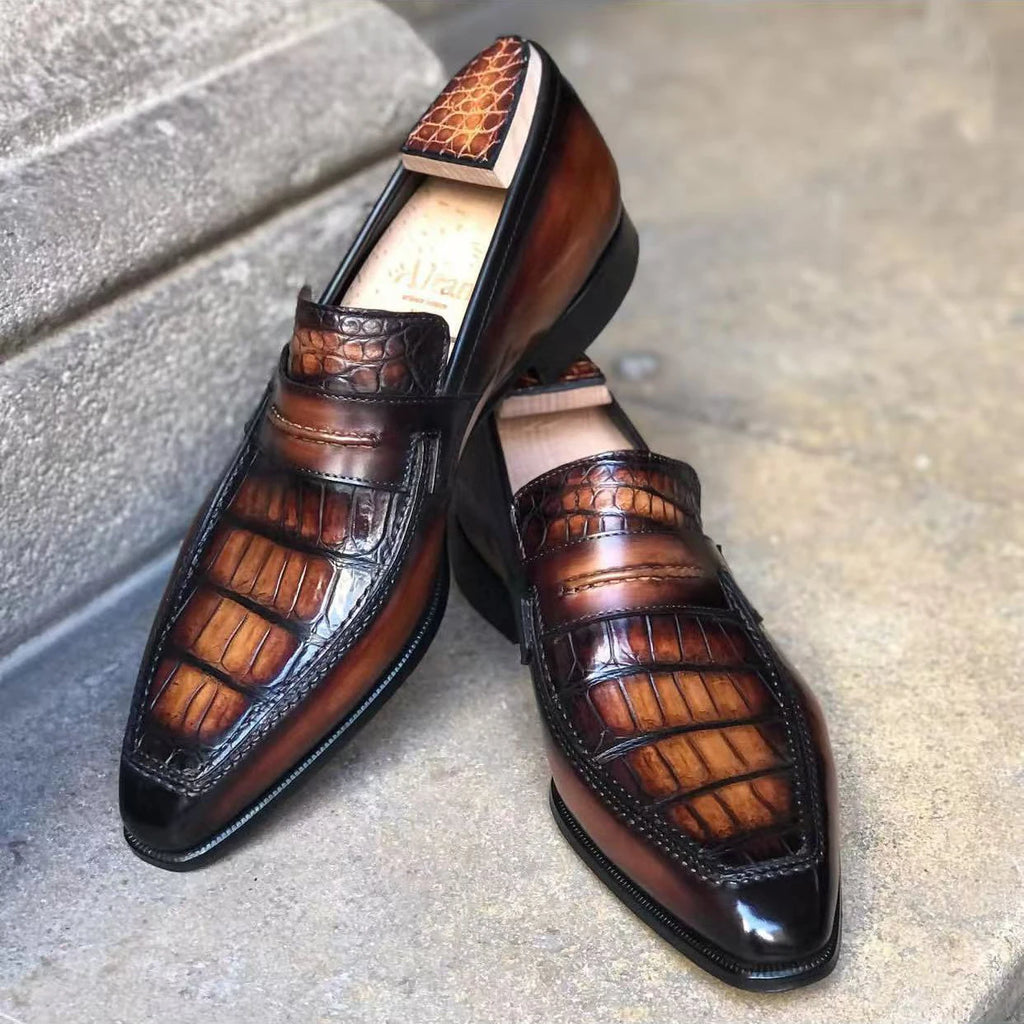 kexima new men dress sheos male crocodile shoes male loafers male shoes weding business shoes