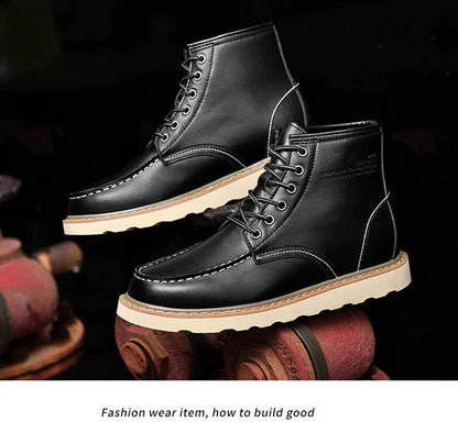 Men Boots Elevator Shoes Hidden Heels High Soft Leather Heightening Shoes For Man Increase Insole 10CM 8CM 6CM Height Boots