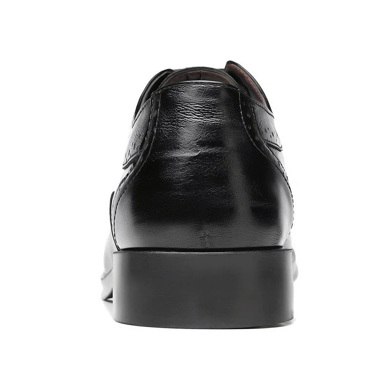 Herren Schnürschuhe Handgefertigt Brogue-Stil Party Lederschuhe Hochzeitsschuhe Herren Flats PU-Leder Business-Schuhe Atmungsaktive Business Loafers