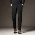 Spring Summer Mens Suit Pants Slim Business Office Elastic Waist Black Grey Classic Korean Trousers Male Plus Size 27-38 40 42