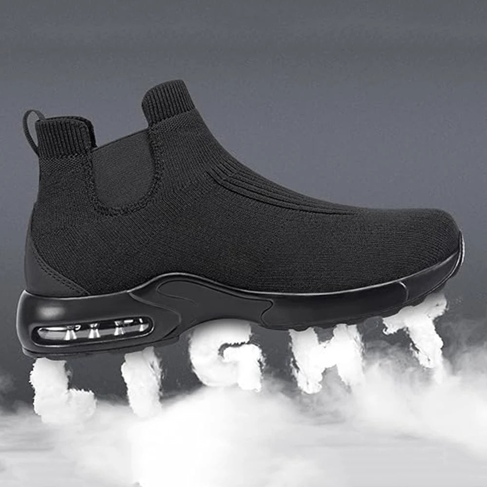 LARNMERN Steel Toe Shoes for Men Women Water Resistant Work Boots Non Slip Safety Sneakers Slip On Industrial Air Cushion Chelse