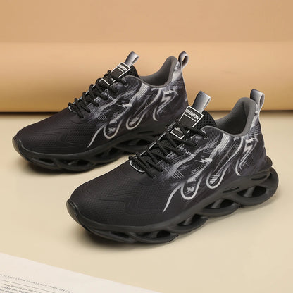 Unisex Running Shoes Men Women Lightweight Mesh Breathable Comfortable Flat Soft Tennis Shoes Summer Lace-up Sneakers Man