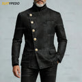 Fashion Denim Suits  Sets for Men High Quality Single Breasted Regular Length 2 Piece Jacket And Pants Casual Costumes Hommes
