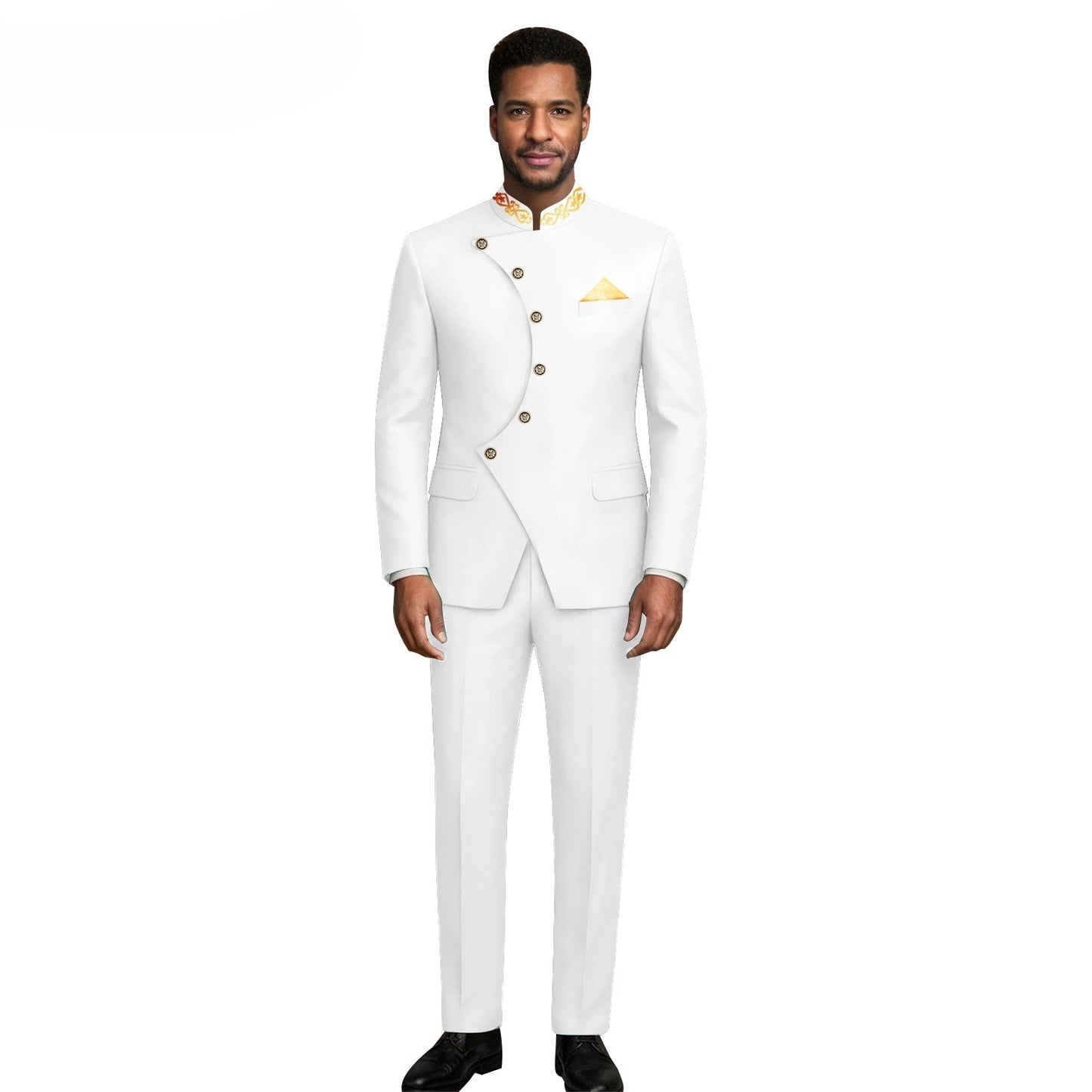 (Jacket +Pants) 2026 New Luxury Elegant Men's Suits 2 Piece Set Fashion Korean Casual Slim Fit Social Groom Wedding Tuxedo