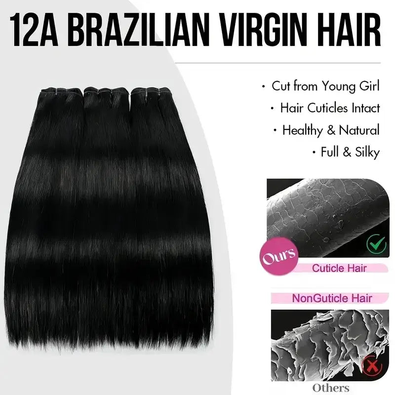 1/3/4 Pcs Bundles 24 26 28 30 Inch Bone Straight Human Hair Bundle Raw Virgin Unprocessed Human Hair Extensions Double Weft