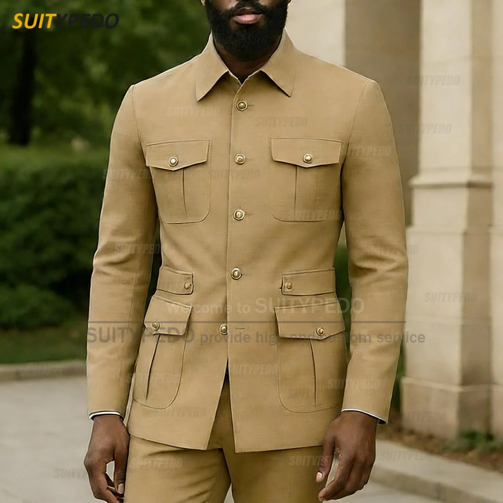 Latest Business Single Breasted Suit Sets For Men Brief Solid Prom Daily Suit Attire Smart Casual Texudos Formal  Evening Gowns