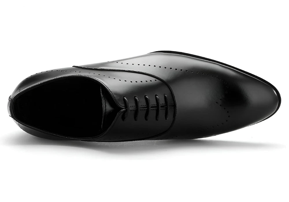 Vollnarbenleder Business Oxford Schuhe für Herren Formelle Derby-Schuhe Alltagskleidung