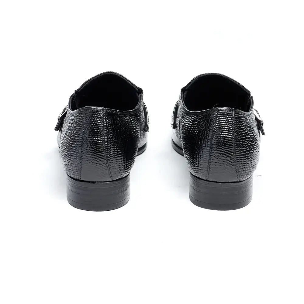 Herren neue Business-Lederschuhe mit Krokoprägung, spitz zulaufend, Rindsleder, niedriger Schaft, zum Hineinschlüpfen, Freizeitschuhe