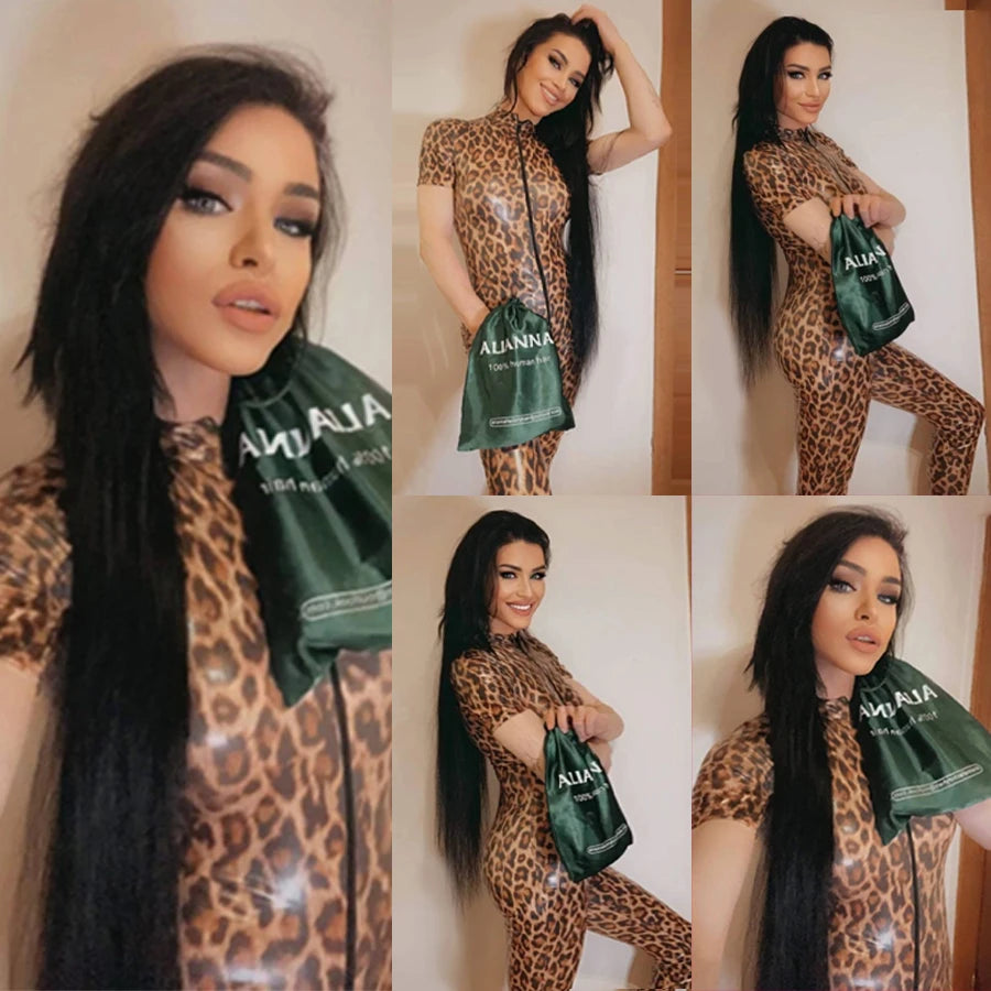 ALIANNA 26-Zoll-Echthaar-Bündel 10A brasilianisches unbehandeltes Haarwebe 30 38 40 Zoll glatte Echthaar-Bündel Haarverlängerungen
