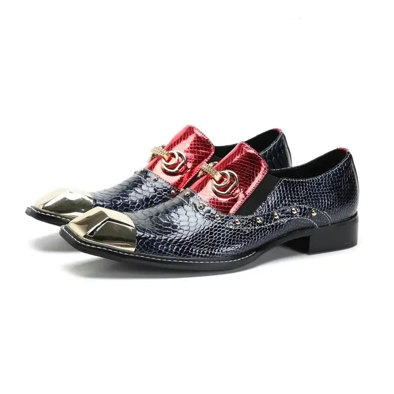 Luxuriöse Herrenschuhe Designer wie Schlangenmuster Abendschuhe Herren Gentleman Slipper Oxfords Echtleder Schuhe für Männer Mode
