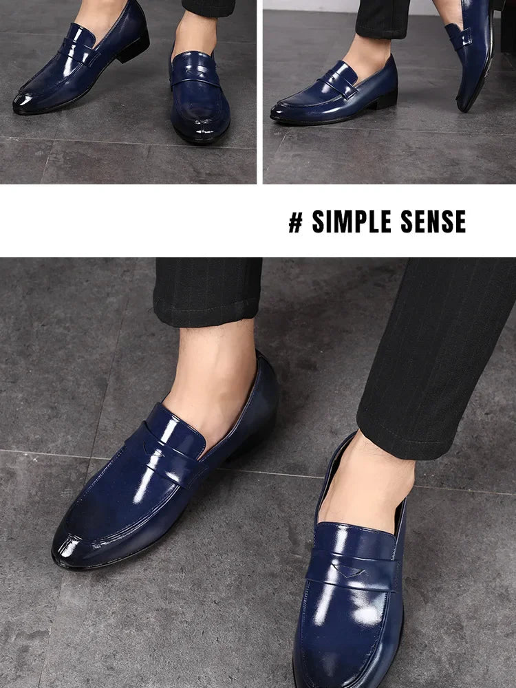Men Leather Shoes New British Business Dress Shoes Fashion Pointed Social Shoes Casual Shoes Zapatos Hombres
