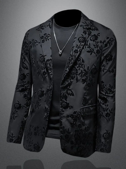 Men's Slim Fit Blazer Jacket Suit Business Wedding Casual Dress Coat Stage Show Costume  Fashion Menswear