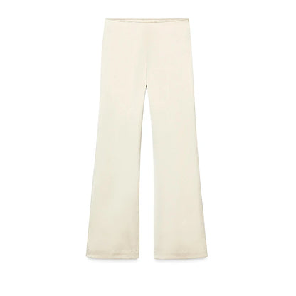 Elegant Tube Tops Women's Trouser Suits Backless Top Wide Leg Pants  Spring Summer High Street Fashion 2 Pieces Set Women
