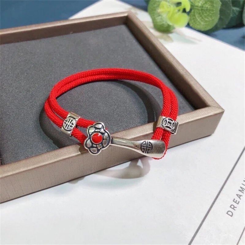 Sterling Silver Bracelet S925 Gift For Men and Women DIY Originality Charm Festival Retro Jewelry