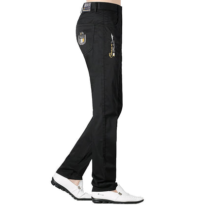 New Men's Pants Summer Casual Fashions Loose Straight Men's Trousers 97%cotton stretch Fabric big Size Bruce&amp;Shark