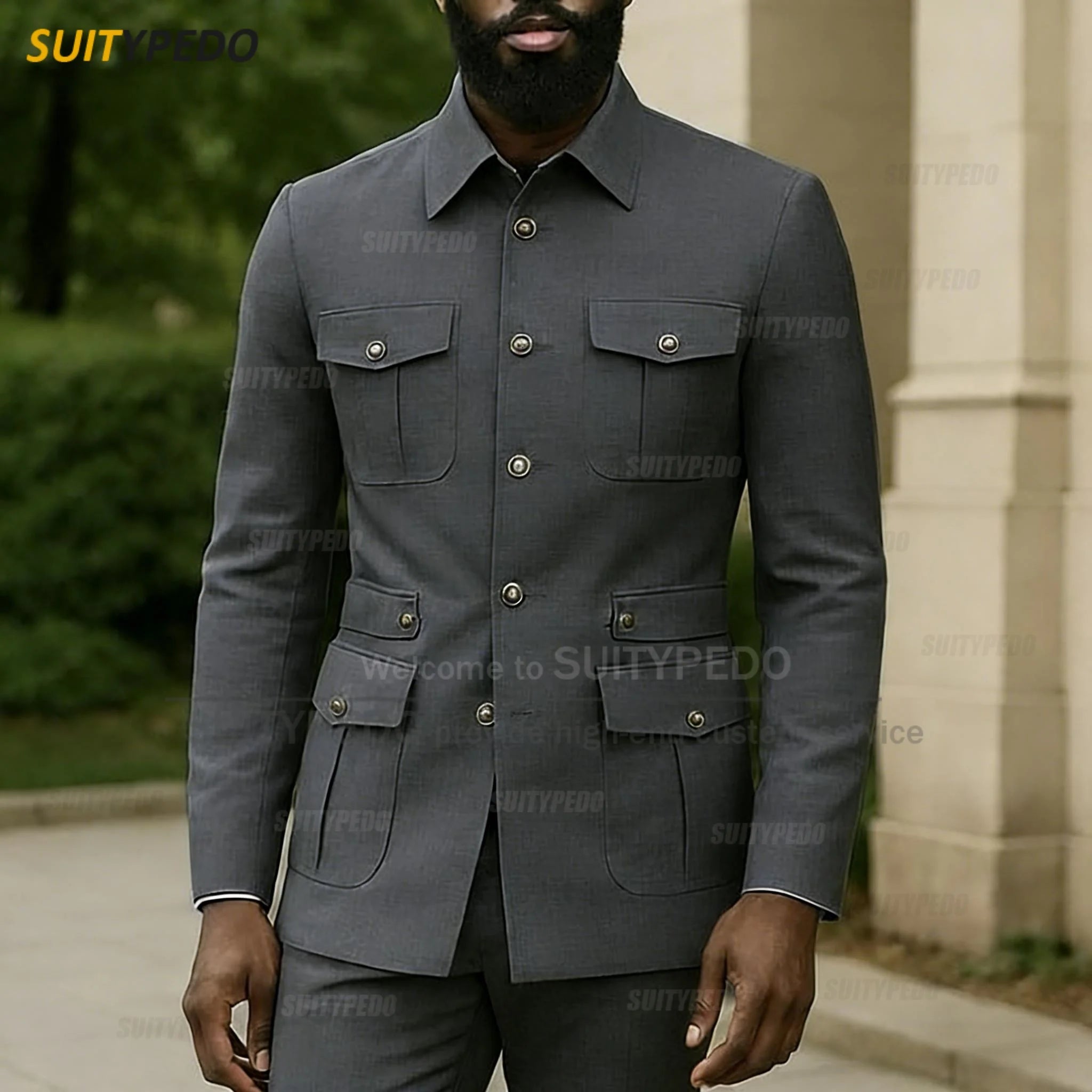 Latest Business Single Breasted Suit Sets For Men Brief Solid Prom Daily Suit Attire Smart Casual Texudos Formal  Evening Gowns