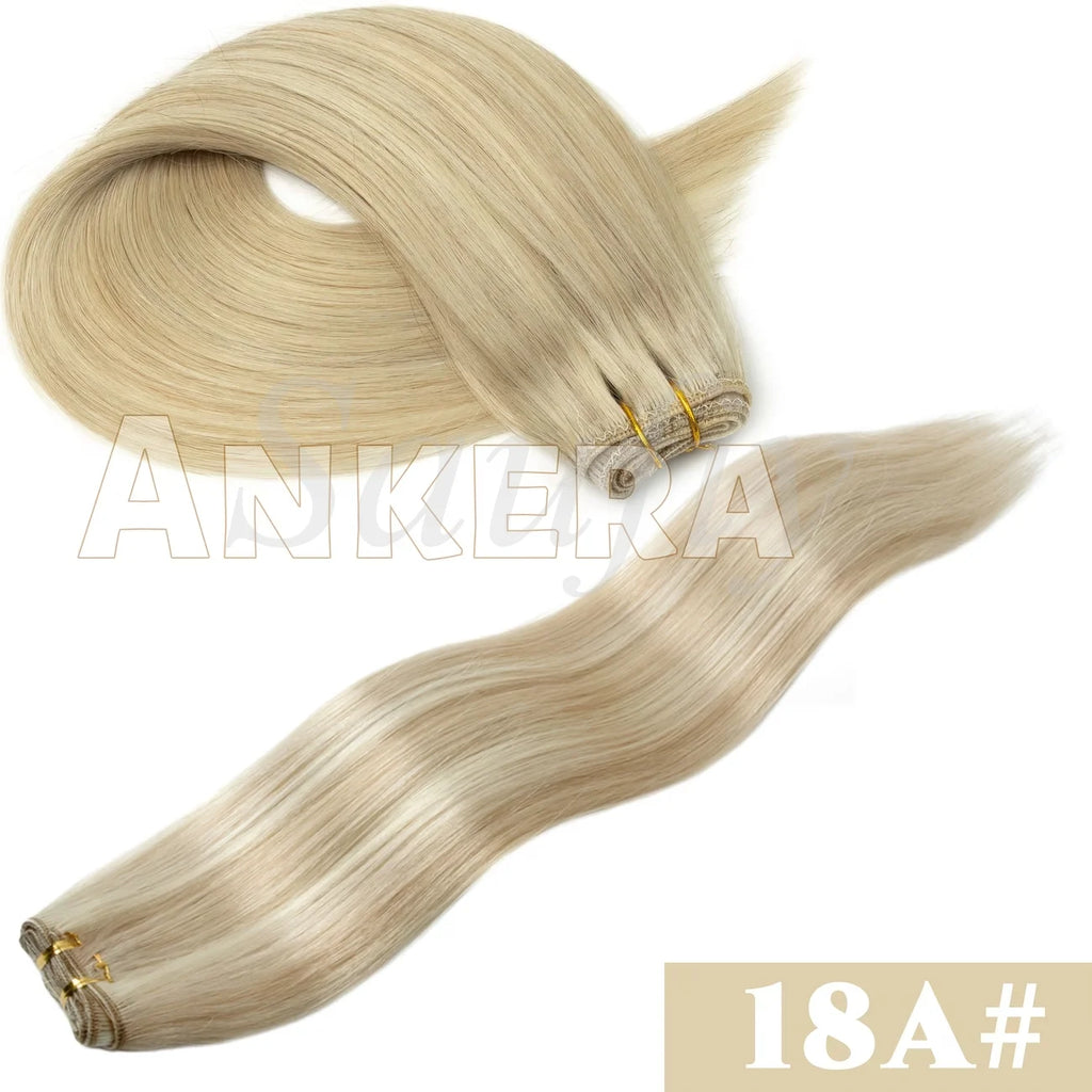 Highlights Brown Hair Weft Extensions Human Hair Weaves Bundles Sewing In Weft Extensions Natural Black Blonde Brown Double Drawn Human Hair Weft for Women 50g/Pack