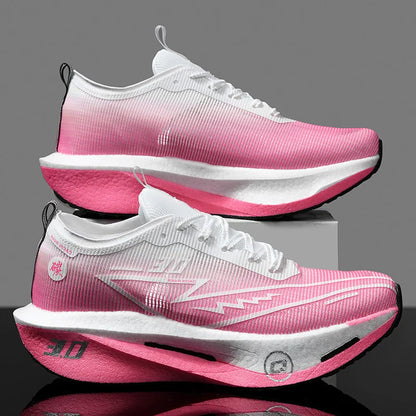 Men's Sports Shoes Full Palm Carbon Plate Running Shoes Men's and Women Marathon Racing Shock-absorbing Athletics Training Shoes