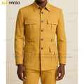 Elegant Solid For Pockets Hommes Costume 2 Pieces Blazer And Pants Fashion Male Single Breasted Texudos For Special Occasions
