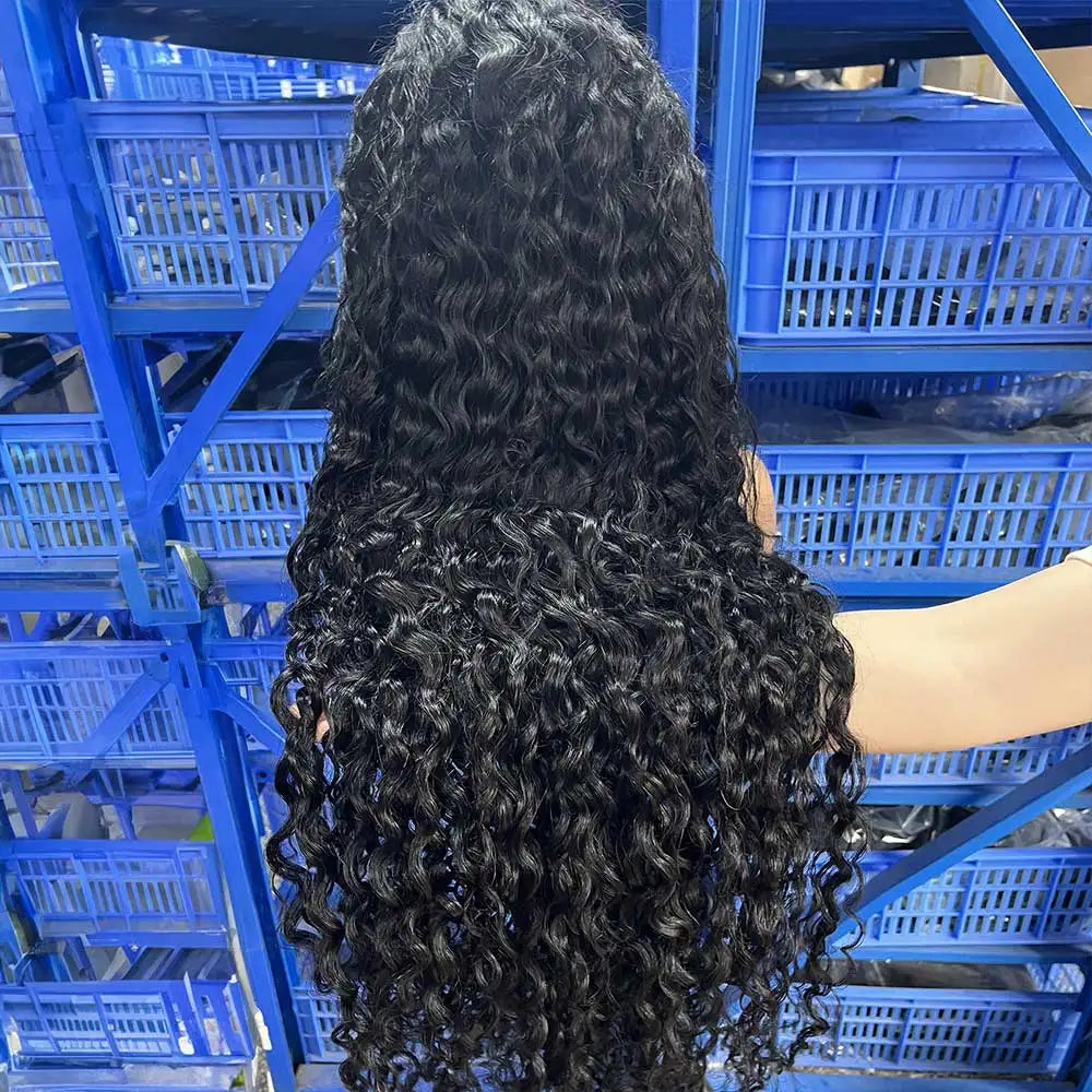 300% High Density Loose Deep Wave 40 46 50 Inch 13x6 13x4 HD Lace Frontal Human Hair Wig Brazilian 360 Full Curly Wigs For Women