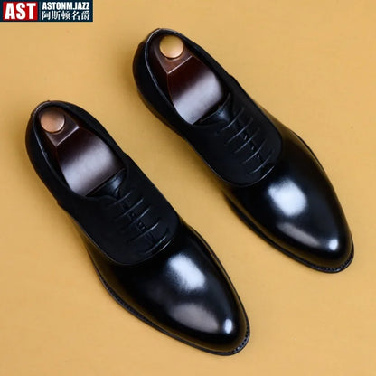 New Italian Handmade Shoes British Style Formal Men's Oxford Shoe Genuine Leather Business Dress Shoes Retro Men's Shoes