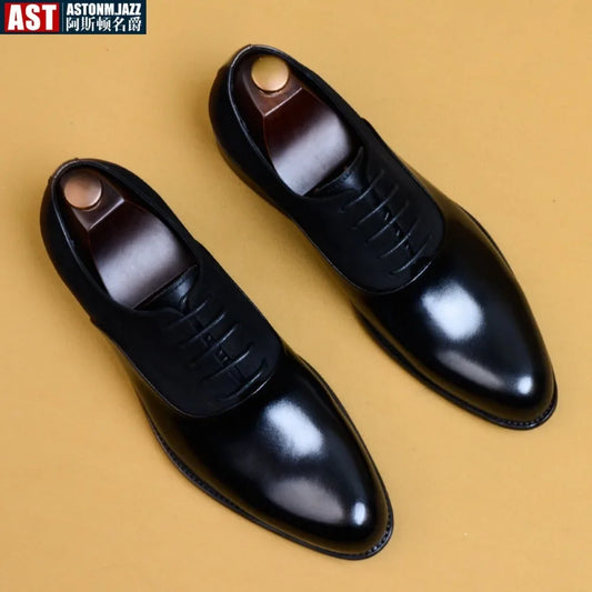 New Italian Handmade Shoes British Style Formal Men's Oxford Shoe Genuine Leather Business Dress Shoes Retro Men's Shoes