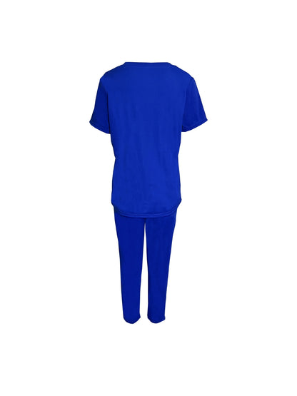 AliExpress Europe and America New Summer Plus Size Women's Printed Comfortable Casual Set