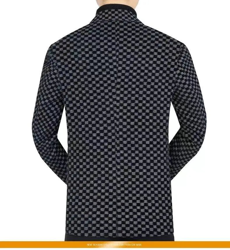 Winter Add Velvet Woolen Suit Jackets Men Thick Warm Wedding Blazers Brand Casual Business Dress Coat Social Office Streetwear