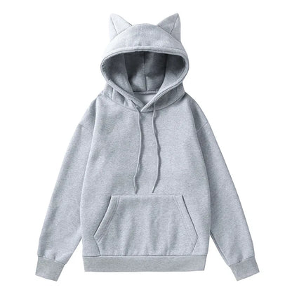New Winter Men's Hoodie Sweater Pullover South Korea Fashion Men's Cat Ears Cute Japanese Top Personality Sweatshirt Women