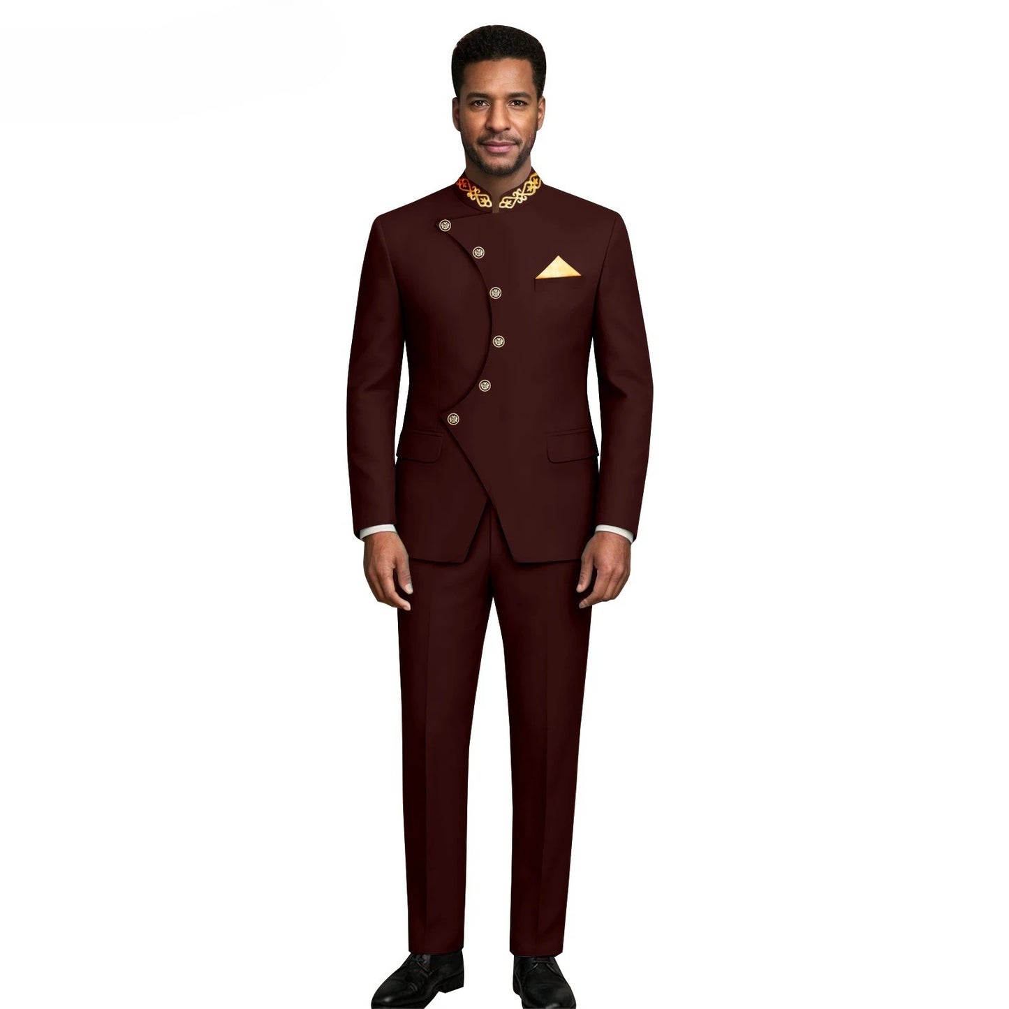 (Jacket +Pants) 2026 New Luxury Elegant Men's Suits 2 Piece Set Fashion Korean Casual Slim Fit Social Groom Wedding Tuxedo