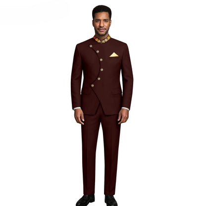 (Jacket +Pants) 2026 New Luxury Elegant Men's Suits 2 Piece Set Fashion Korean Casual Slim Fit Social Groom Wedding Tuxedo