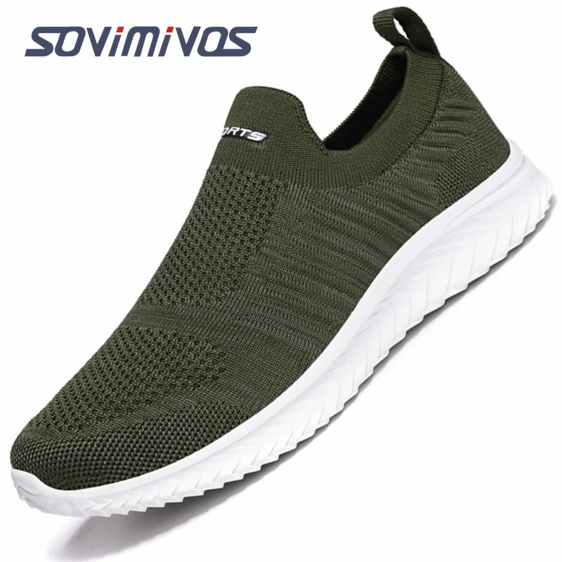 Outdoor Super Light Men Sneakers Fashion Breathable Running Sport Shoes Quality Slip-on Unisex Athletic Footwear  Hot Sale