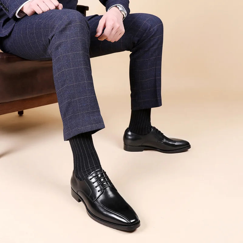 Hochwertige handgefertigte Oxford-Herren-Anzugschuhe aus PU-Leder, Hochzeitsschuhe, formelle italienische Schuhe, heiß