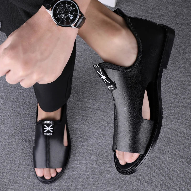 Brand New Summer Men Sandals Leisure Beach Men Shoes High Quality Genuine Leather Sandals Fashion Men's Sandals