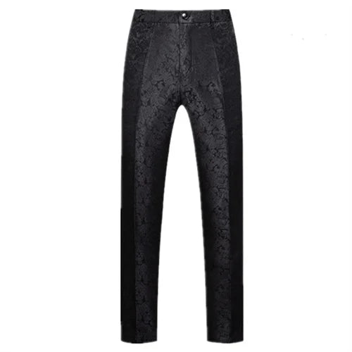 New Men Luxury Jacquard Suit Pants Fashion Wedding Party Groom Dress Trouse Large Size 6XL