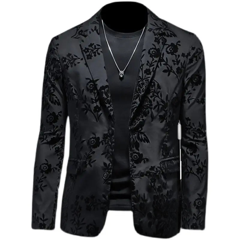 Men's Slim Fit Blazer Jacket Suit Business Wedding Casual Dress Coat Stage Show Costume  Fashion Menswear